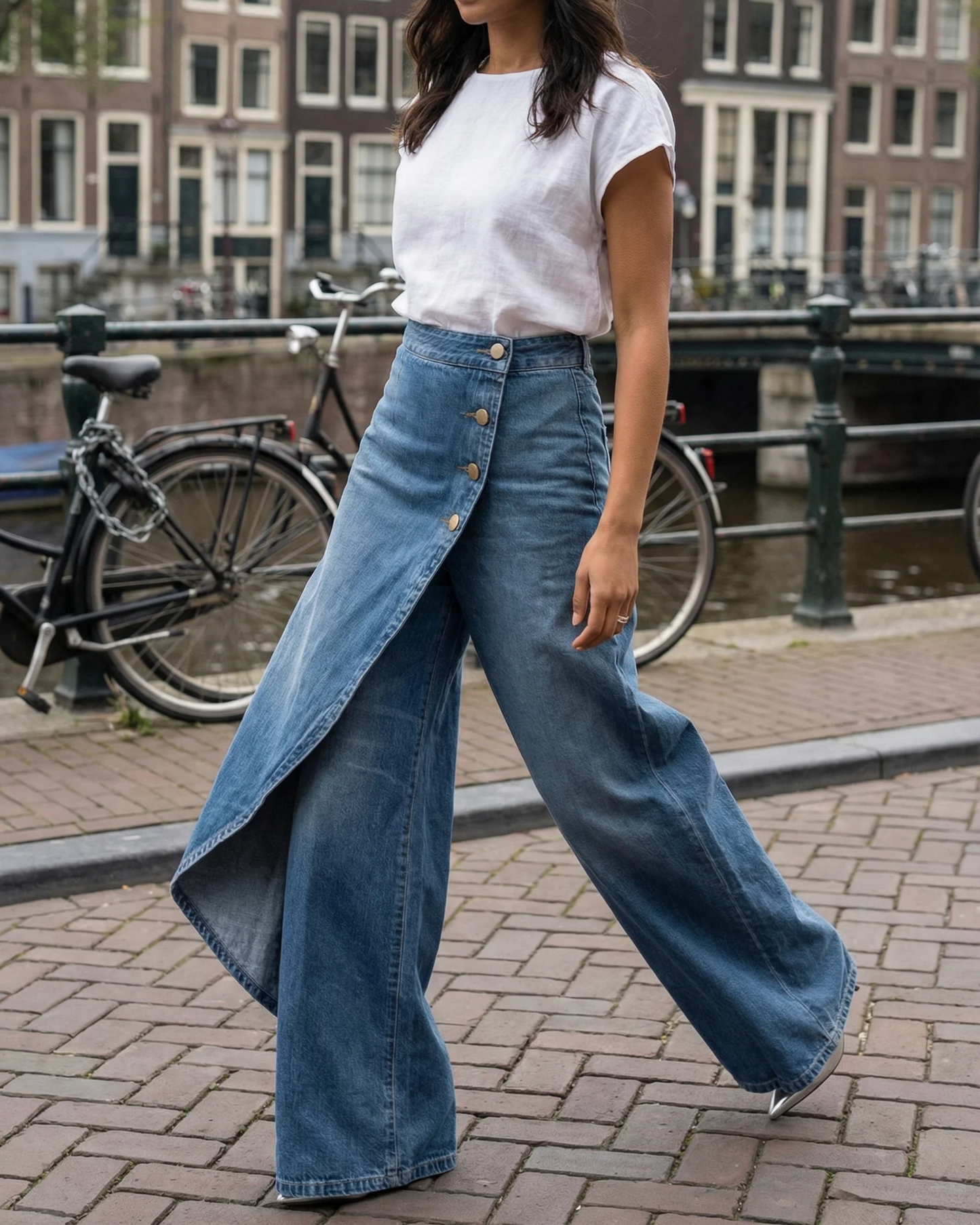 Pantalones vaqueros mujer corte recto y ajuste cómodo