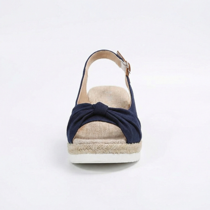 Sandalias Mujer Cuña Plataforma Comoda Cierre Hebilla Casual