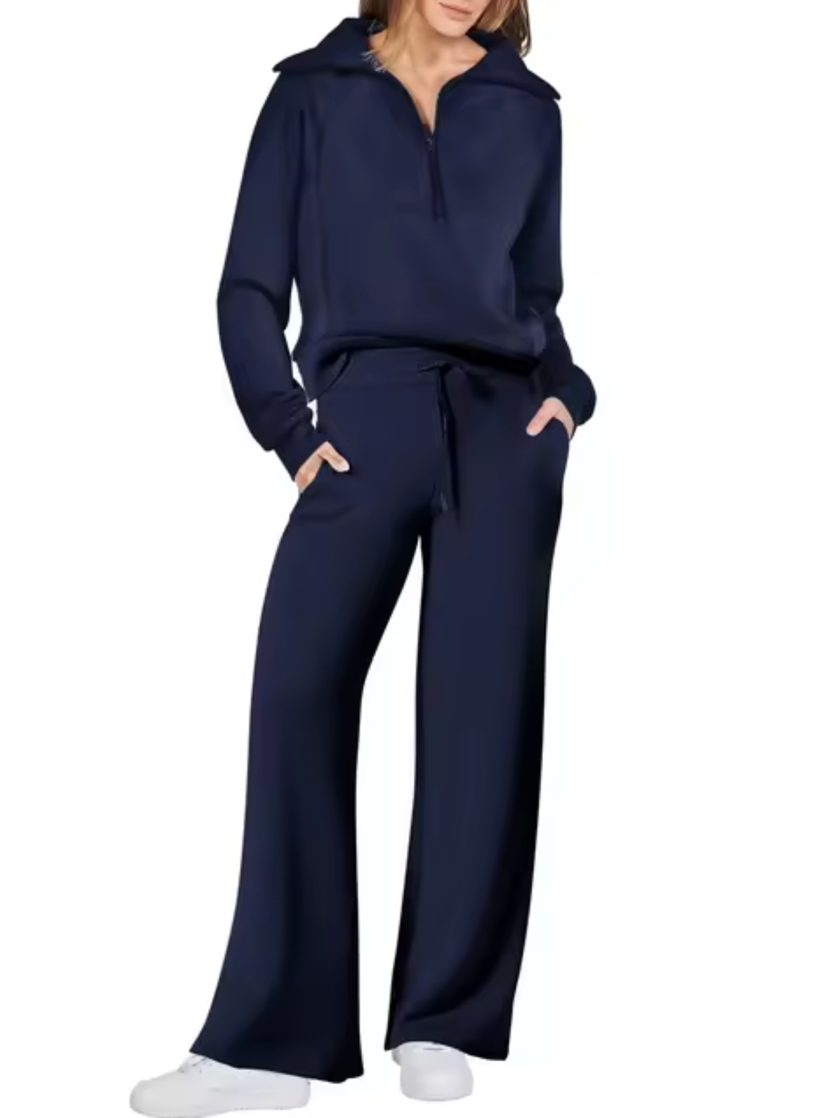 Sudadera Mujer con Cuello Alto y Puños Ajustados - Mavetta