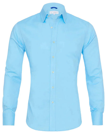 Camisa Hombre Manga Larga Cremallera Cuello Clásico