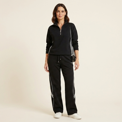 Conjunto Deportivo Mujer de Tejido Suave Media Cremallera - Mavetta