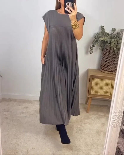 Vestido largo mujer de corte fluido y cómodo elegante