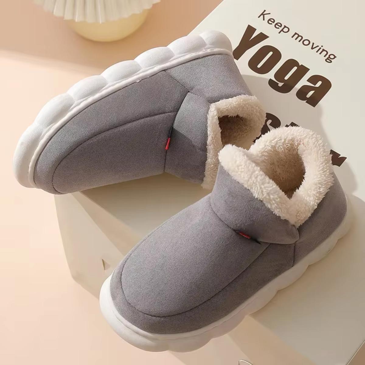 Pantuflas mujer con forro de algodón y suela suave
