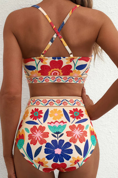 Bikini Mujer Moldeador Cintura Alta Elegante