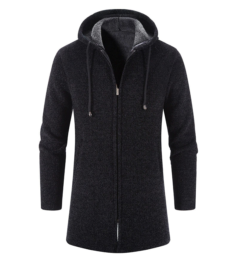 Chaqueta hombre con forro polar y capucha ajustada