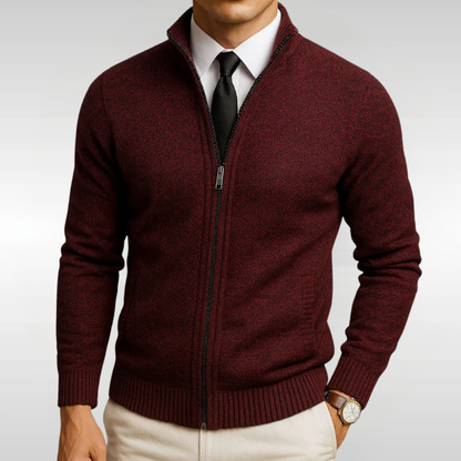 Chaqueta Punto Hombre con Cremallera Ajuste Casual