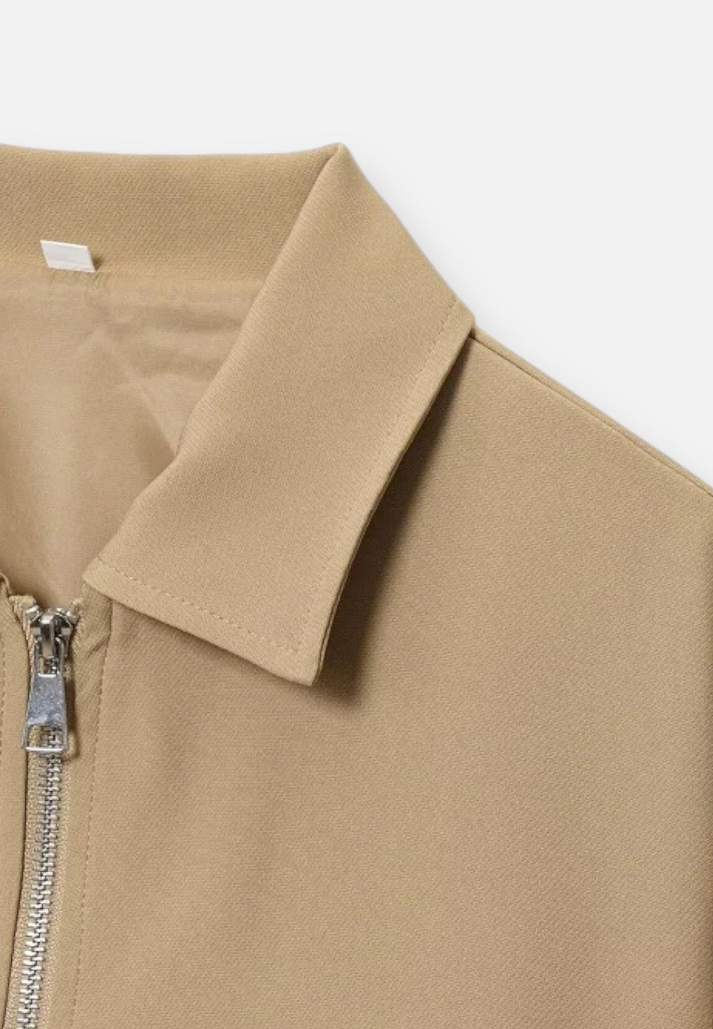 Chaqueta Bomber Mujer Corta Cremallera Cuello Solapa