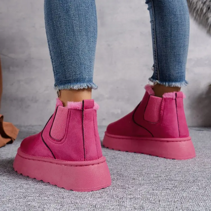 Botas invierno Mujer forradas Punta redonda cómodas