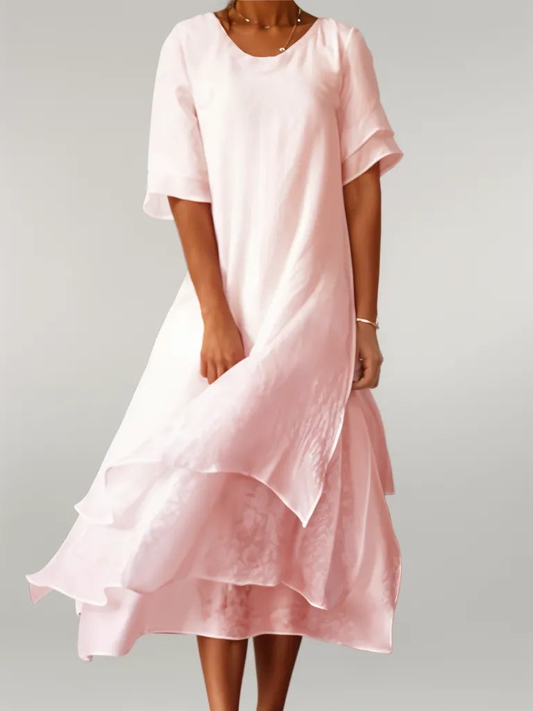 Vestido largo Mujer de algodón Escote en V - Mavetta