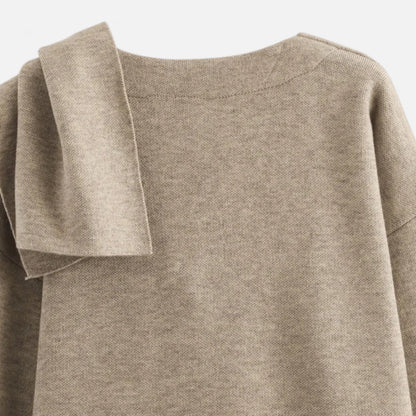 Abrigo Mujer Acolchado Invierno Cuello Asimétrico con Bufanda