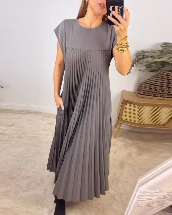 Vestido largo mujer de corte fluido y cómodo elegante