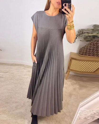 Vestido largo mujer de corte fluido y cómodo elegante