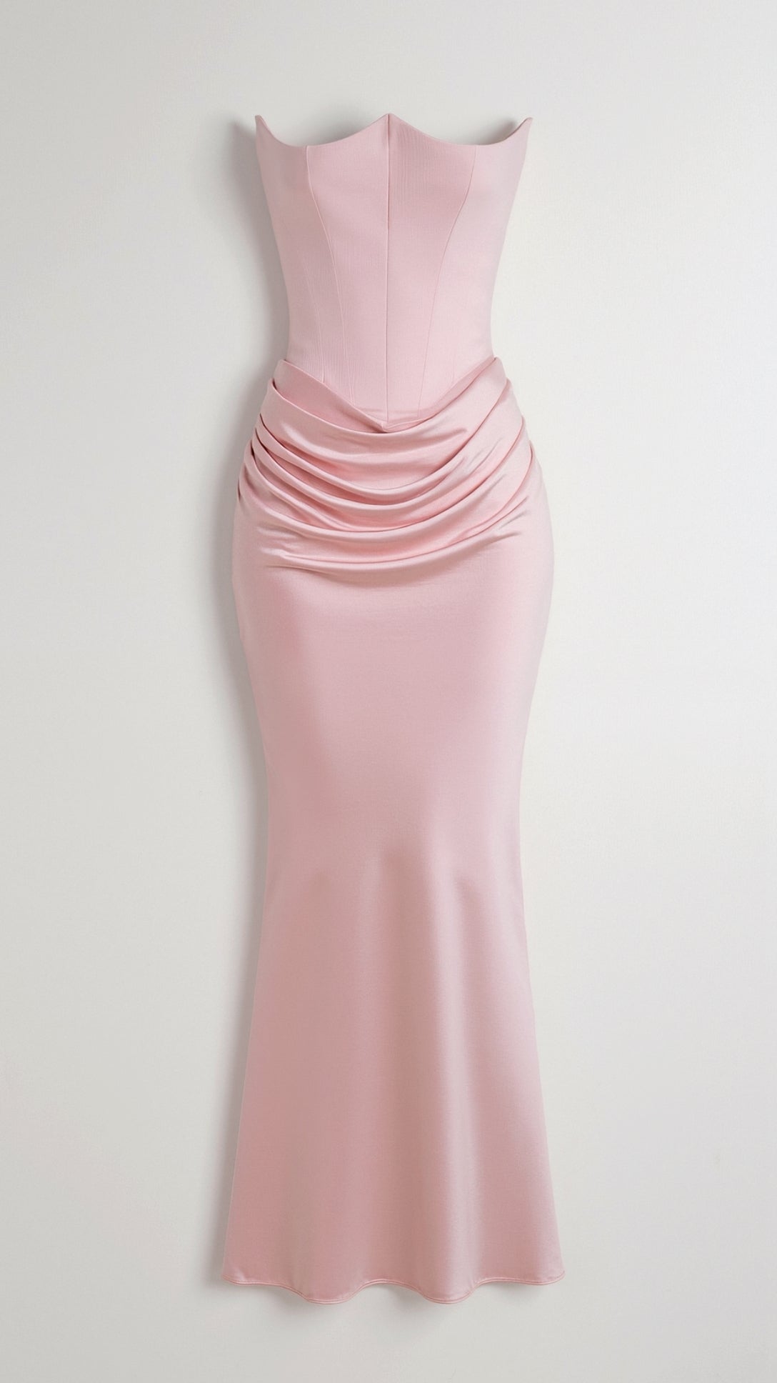 Vestido maxi mujer de boda silueta columna elegante