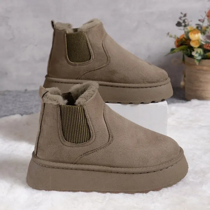 Botas invierno Mujer forradas Punta redonda cómodas