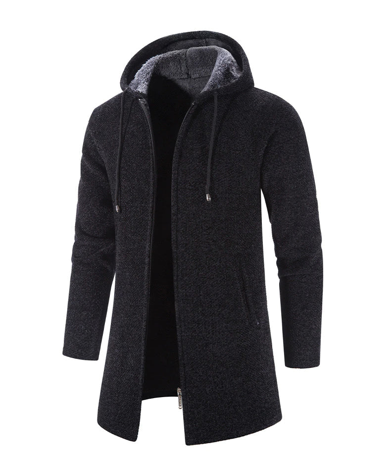 Chaqueta hombre con forro polar y capucha ajustada