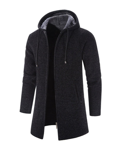 Chaqueta hombre con forro polar y capucha ajustada