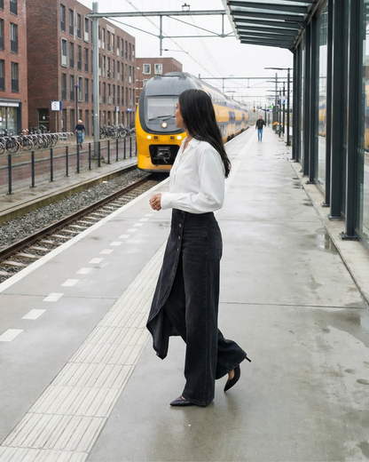 Pantalones vaqueros mujer corte recto y ajuste cómodo