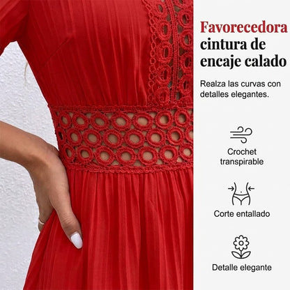 Vestido verano mujer con encaje y corte cómodo