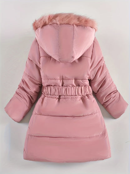 Abrigo Invierno Niña con Capucha Acolchado