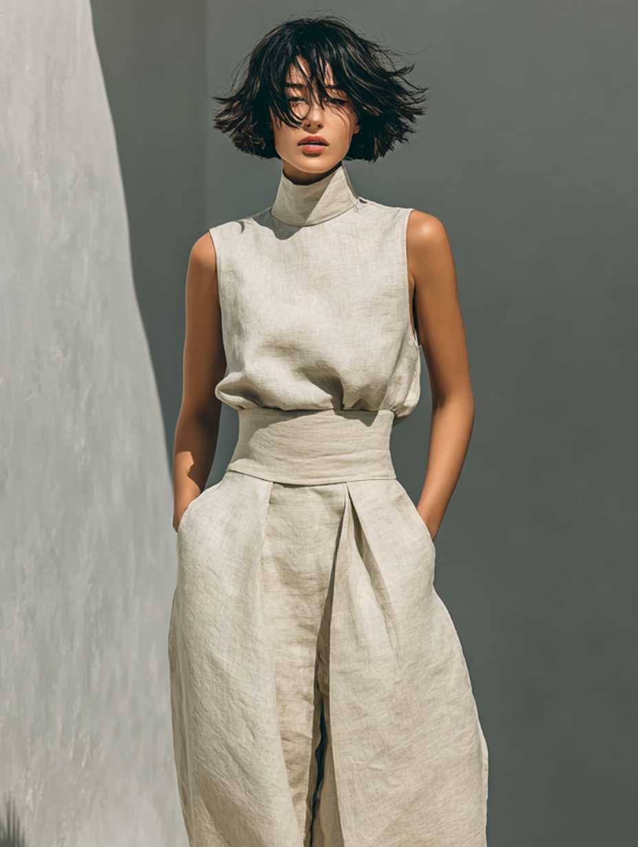 Conjunto Mujer Minimalista Dos Piezas Versátil