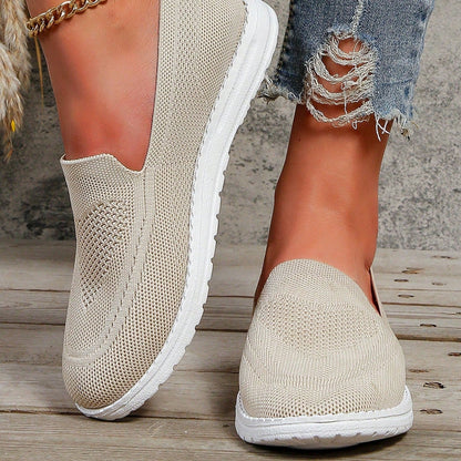 Zapatillas casual mujer tejido transpirable sin cordones