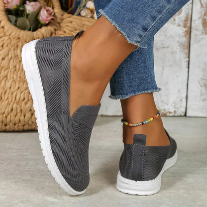 Zapatillas casual mujer tejido transpirable sin cordones