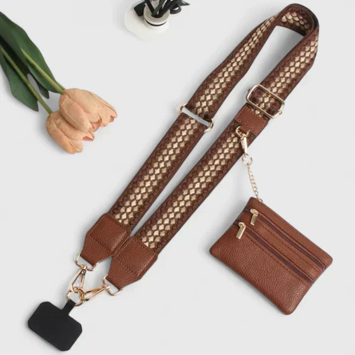 Bolso Bandolera Mujer con Porta Teléfono Diseño Refinado