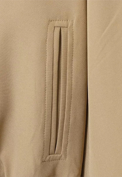 Chaqueta Bomber Mujer Corta Cremallera Cuello Solapa