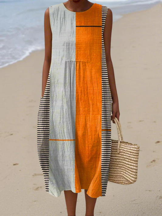 Vestido midi mujer Tejido ligero Veraniego - Mavetta
