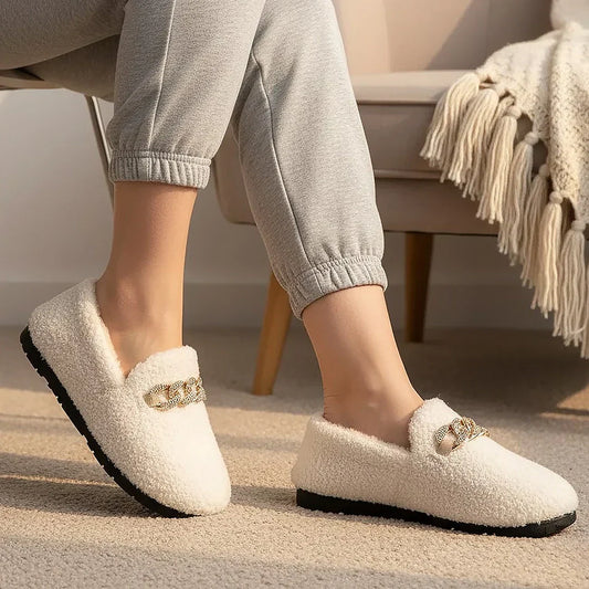 Pantuflas mujer interior cálidas suela cómoda estilo elegante - Mavetta