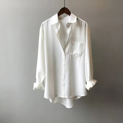 Blusa Mujer de Satén Corte Clásico Estilo Refinado