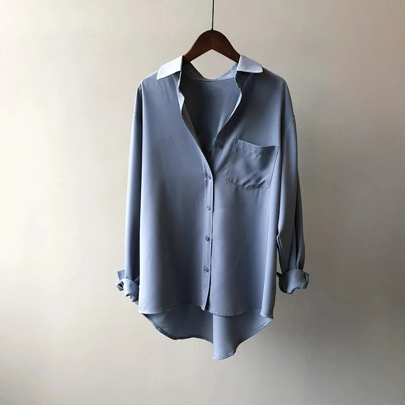 Blusa Mujer de Satén Corte Clásico Estilo Refinado - Mavetta