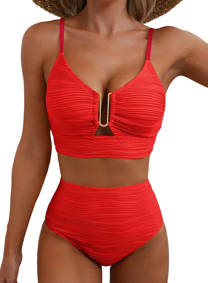 Bikini Mujer Push-up Cintura Alta