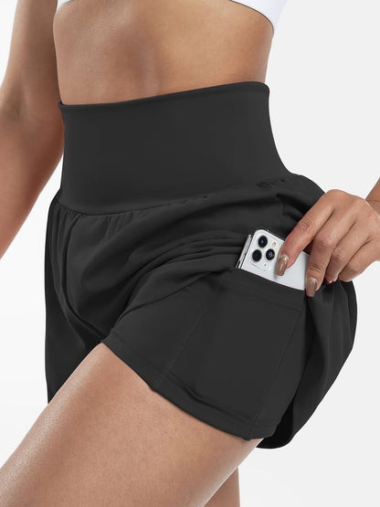 Short deportivo mujer Algodón Cintura Alta Bolsillos
