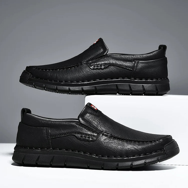 Zapatos Hombre de Cuero Sin Cordones Elegantes y Practicos