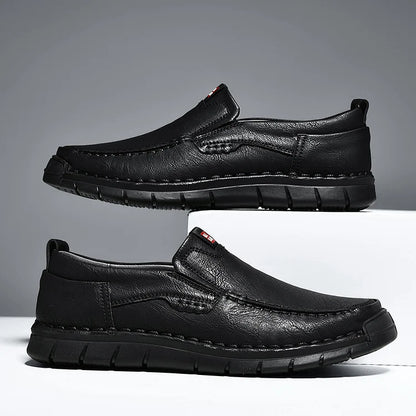 Zapatos Hombre de Cuero Sin Cordones Elegantes y Practicos