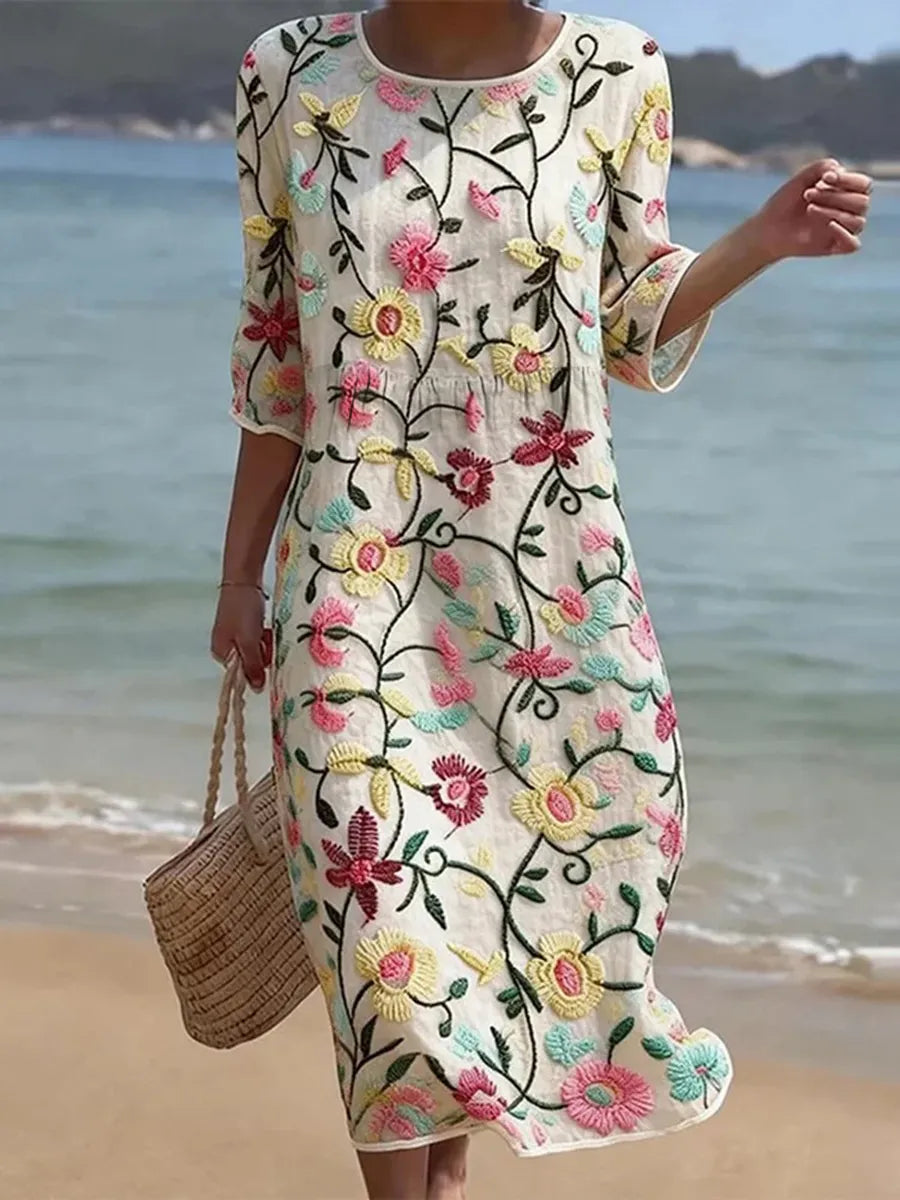 Vestido Mujer Estampado Floral Ajuste Regular - Mavetta