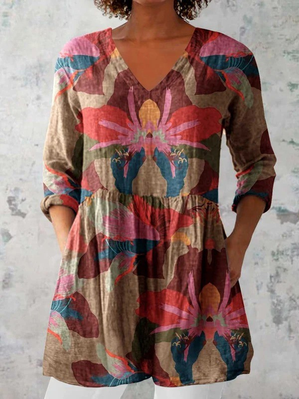 Blusa Mujer Cuello en V Manga Larga - Mavetta