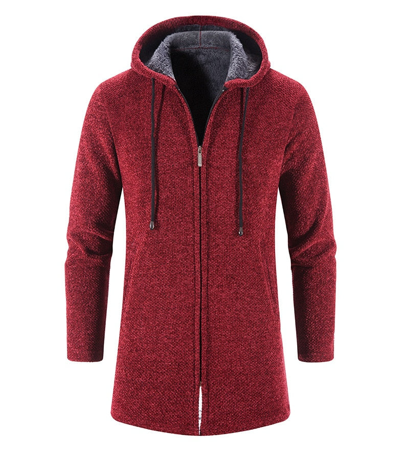 Chaqueta hombre con forro polar y capucha ajustada