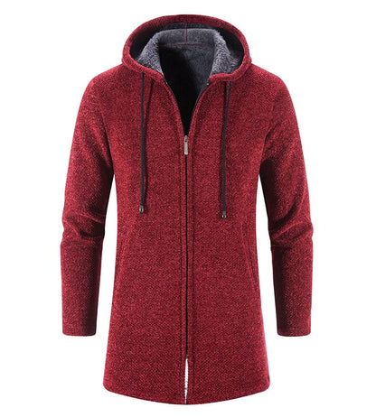 Chaqueta hombre con forro polar y capucha ajustada