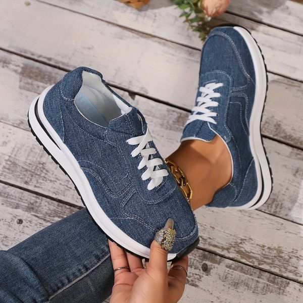 Zapatillas mujer estilo vaquero suela ligera y cómoda