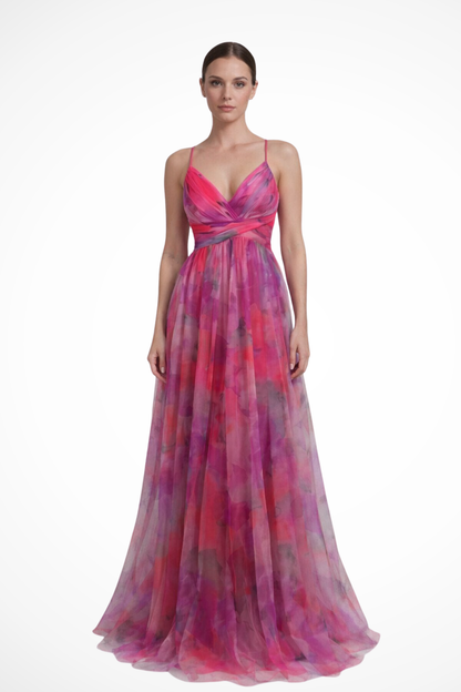 Vestido maxi mujer de tela ligera y estampado floral