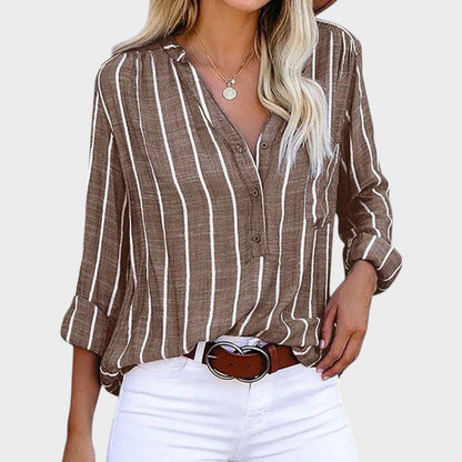 Blusa Mujer Artesanal con Rayas Ajuste Regular