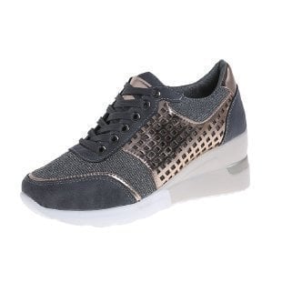 Zapatillas Mujer con Cuña y Diseño Deportivo Elegante