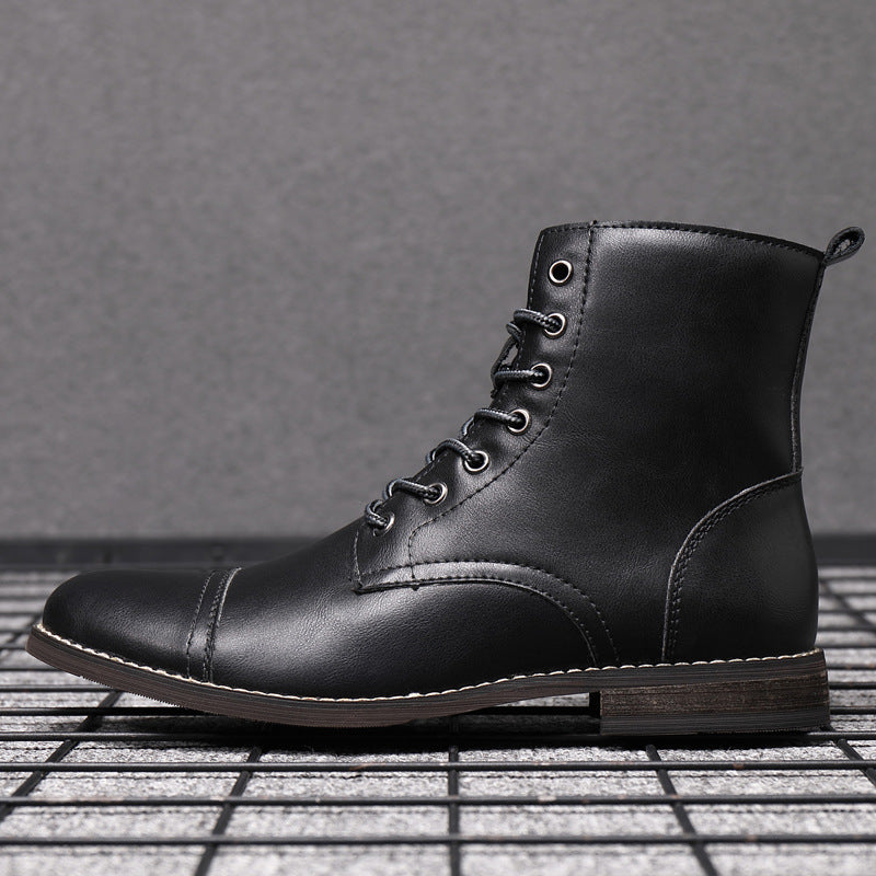 Botas Hombre Cuero Casual con Cordones Botines Urbanos Cómodos