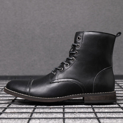 Botas Hombre Cuero Casual con Cordones Botines Urbanos Cómodos