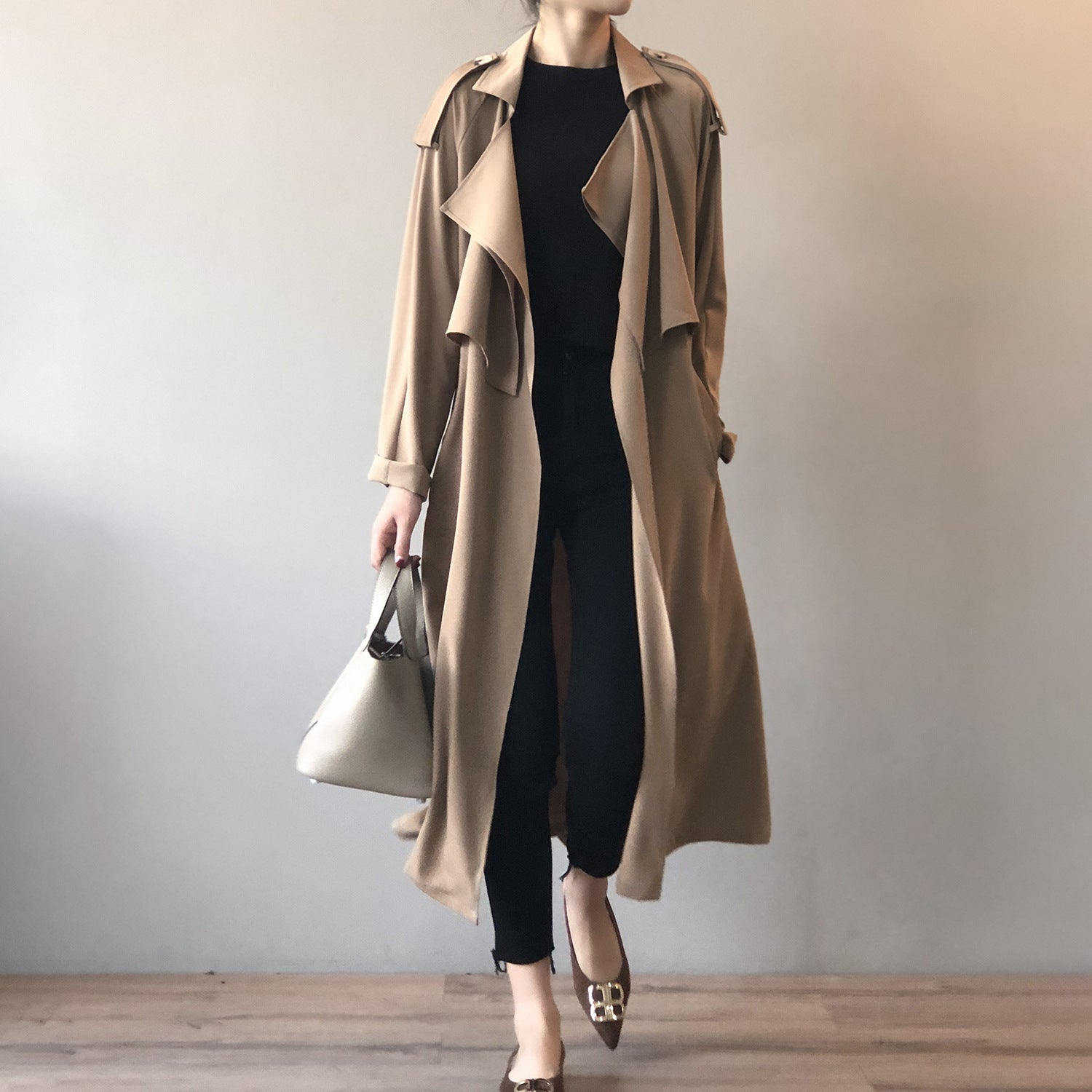 Gabardina Mujer Retro Ajuste Baggy Invierno - Mavetta