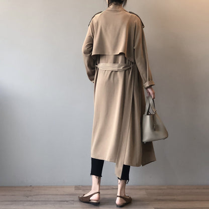 Gabardina Mujer Retro Ajuste Baggy Invierno