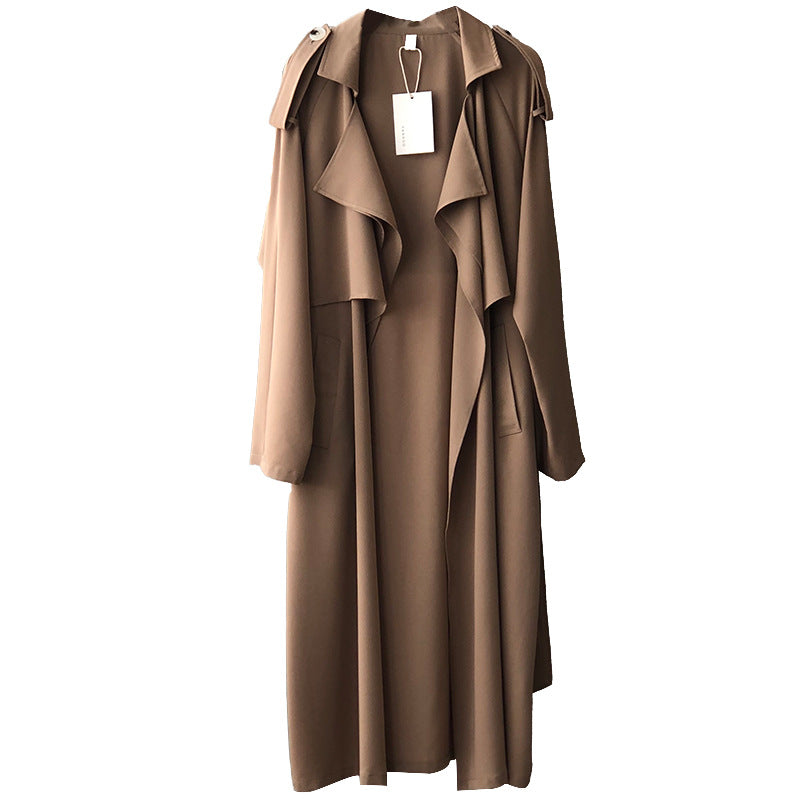Gabardina Mujer Retro Ajuste Baggy Invierno