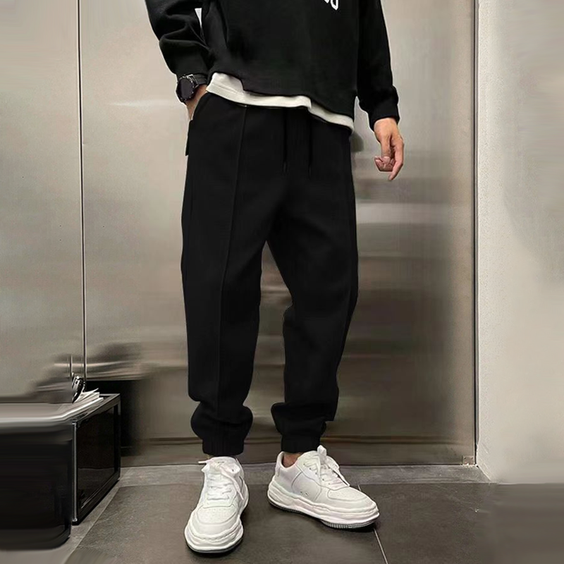 Pantalones Jogger Hombre Algodón Cálido Ajuste Moderno